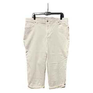 Gloria Vanderbilt Capri Pants - White - Size 18W
